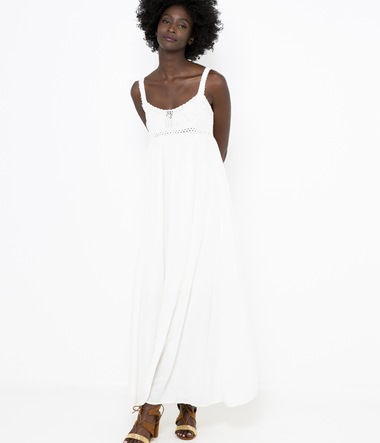 Robe longue femme blanche