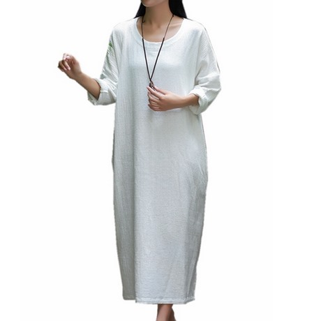 Robe longue femme coton