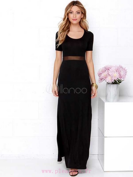 Robe longue femme noir