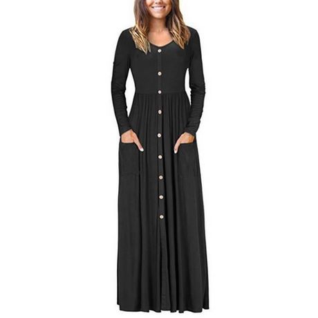 Robe longue femme noir