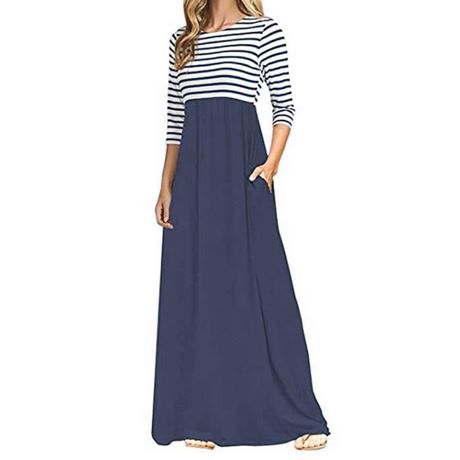 Robe longue manches longues femme