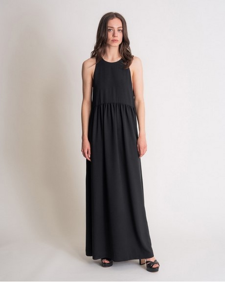 Robe longue noir basic