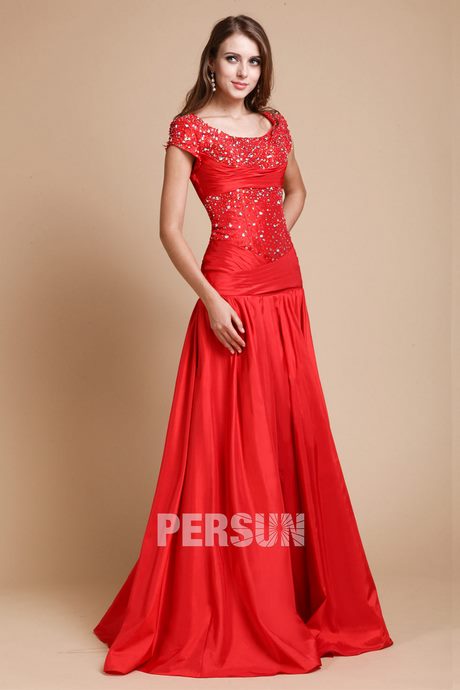 Robe longue rouge ceremonie