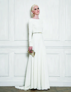 Robe longue simple blanche