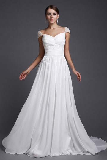 Robe longue simple blanche