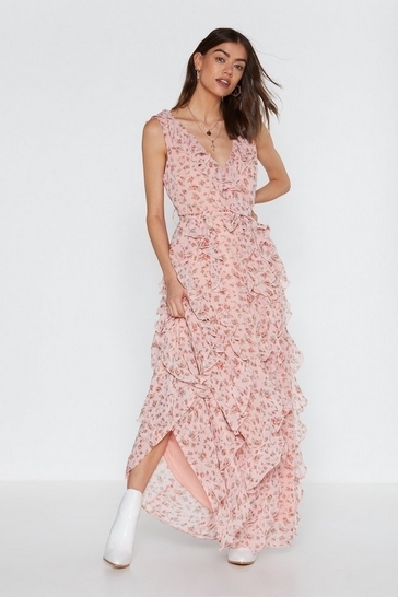 Robe maxi rose