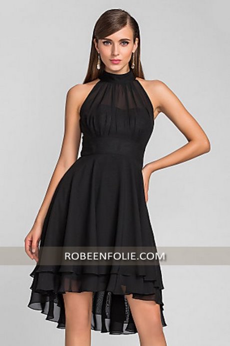 Robe noir cocktail mariage