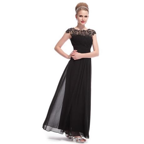 Robe noir de soirée longue