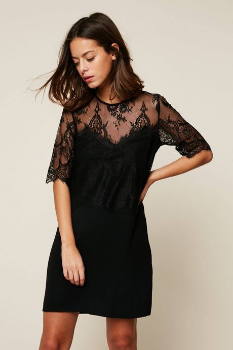 Robe noire chic avec dentelle