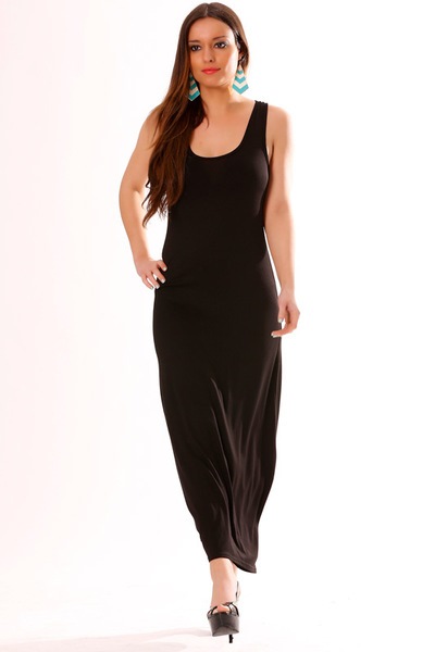 Robe noire longue simple