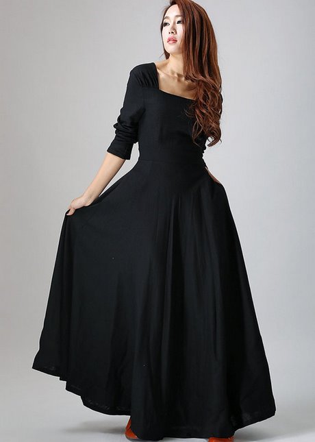 Robe noire maxi