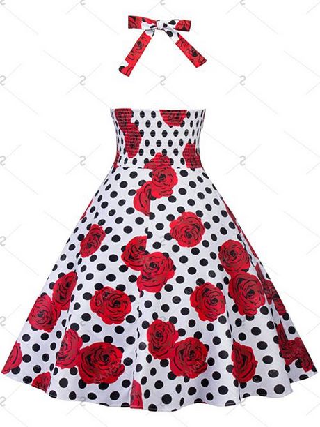 Robe rouge a pois blanc pas chere