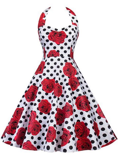 Robe rouge a pois blanc pas chere