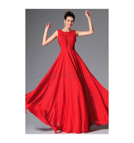 Robe rouge dentelle manche longue