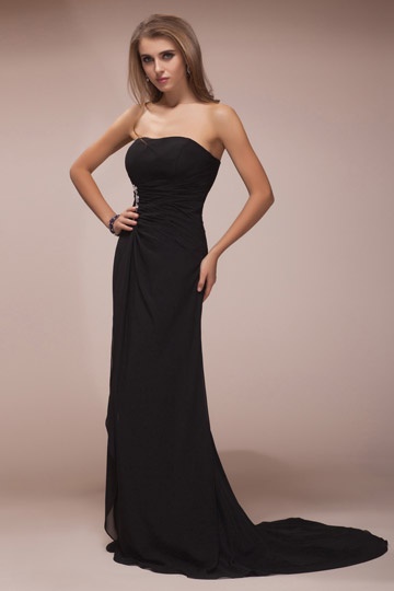 Robe simple noir longue