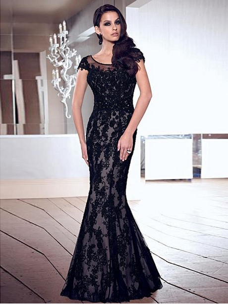 Robe soiree dentelle noir