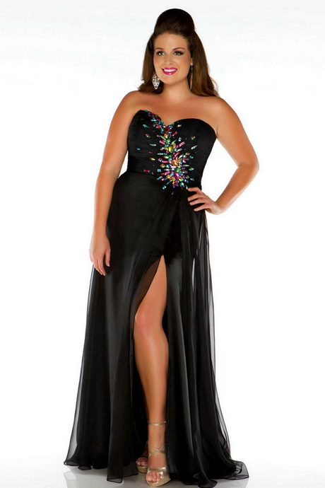 Robe soirée longue noire fendue