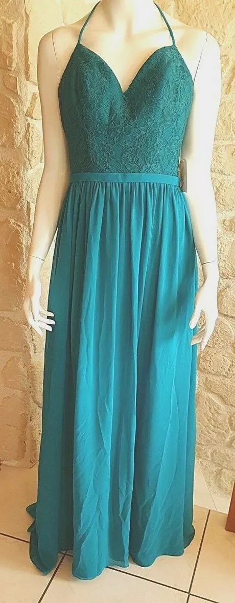 Robe de cocktail bleu turquoise