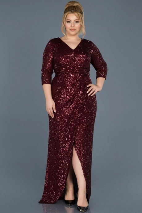 Robe longue rouge grande taille