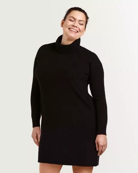 Robe noire tricot