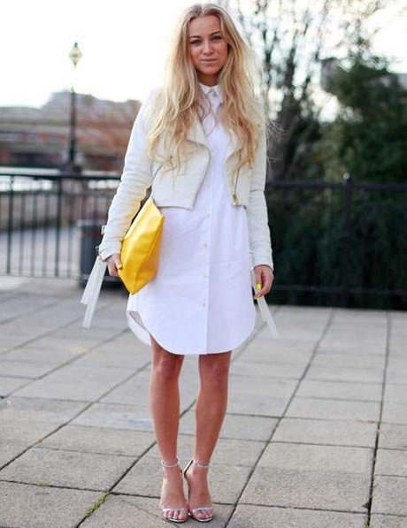 Chemise robe blanche