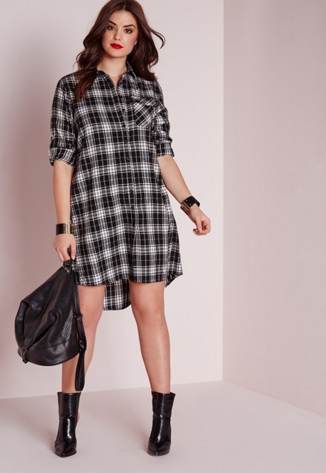 Chemise robe carreaux