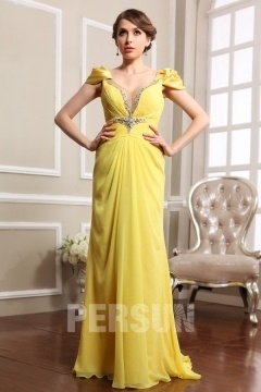 Longue robe jaune