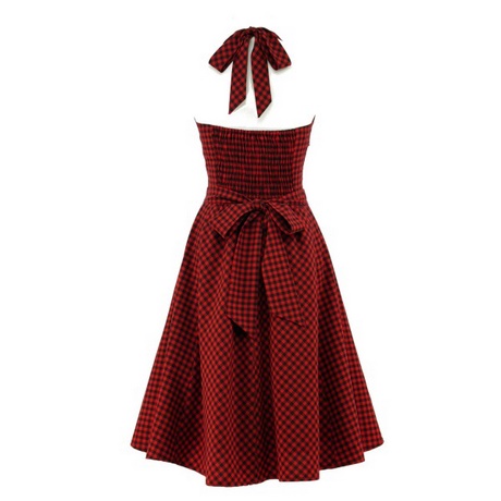 Robe à carreaux rouge