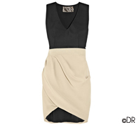 Robe beige et noir