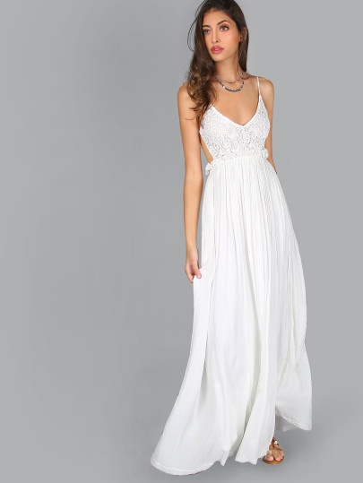 Robe blanche maxi