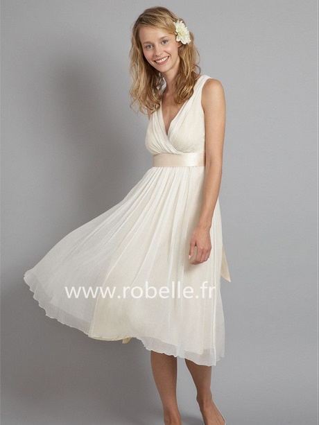 Robe ceremonie blanche femme