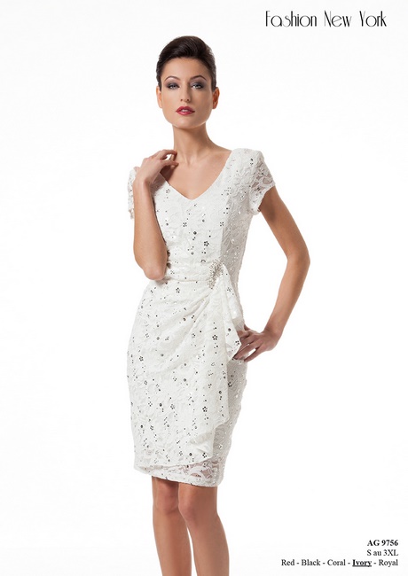 Robe ceremonie blanche femme