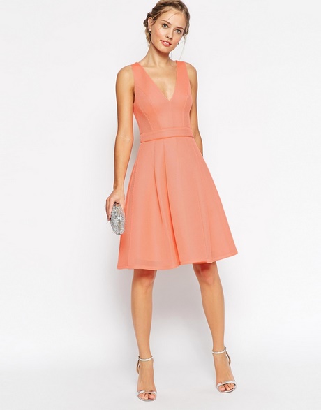 Robe ceremonie corail