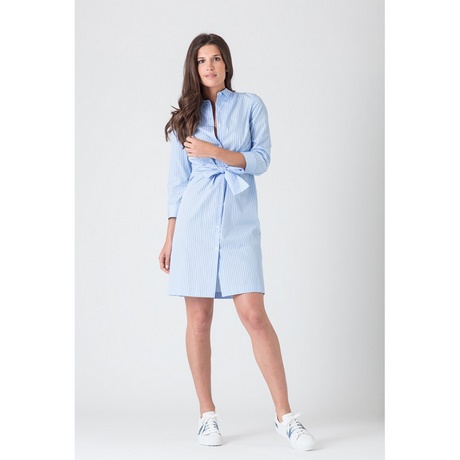 Robe chemise bleu ciel