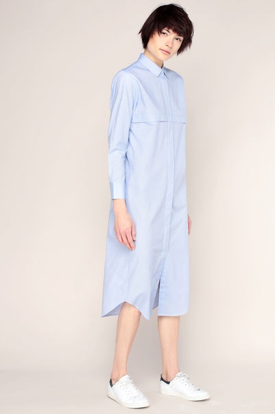 Robe chemise bleu ciel