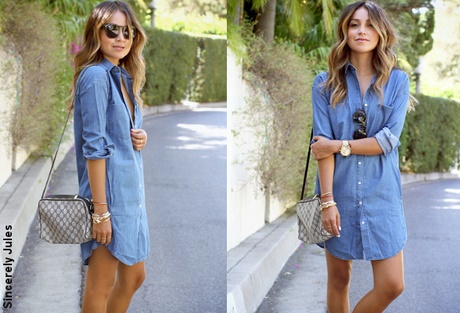 Robe chemise en jean