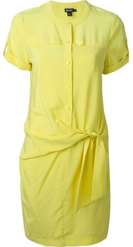 Robe chemise jaune