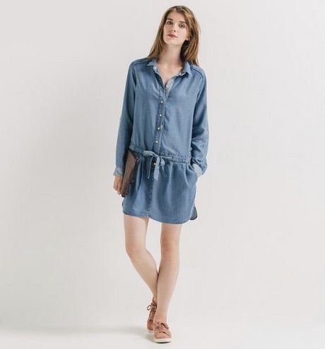 Robe chemisier en denim