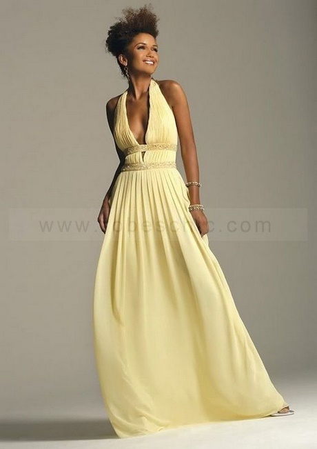 Robe cocktail jaune