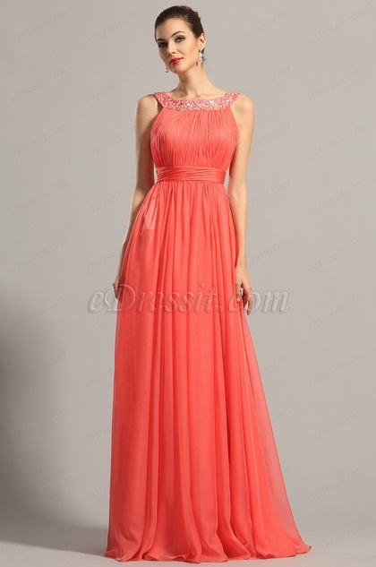 Robe corail ceremonie