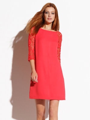 Robe couleur corail