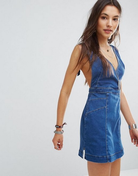 Robe courte en jean