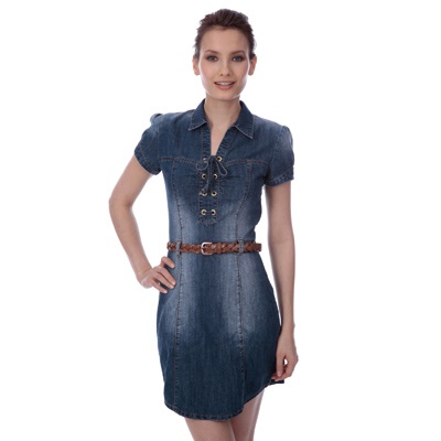 Robe courte en jean