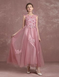 Robe de ceremonie rose pale