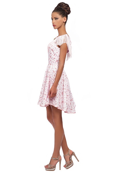 Robe de cocktail rose pale