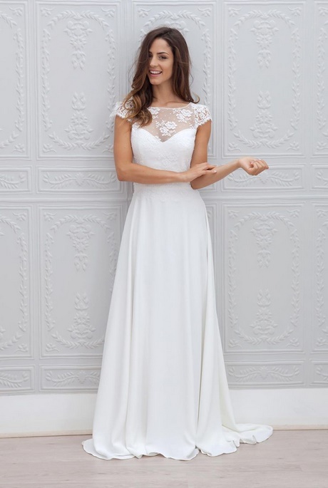 Robe de mariée dentelle droite