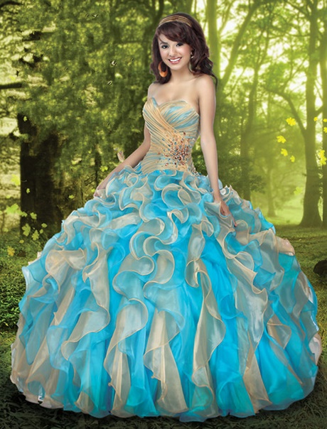 Robe de mariée turquoise