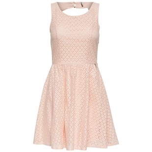 Robe dentelle rose pale