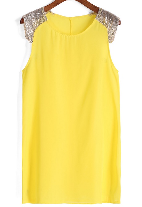 Robe droite jaune