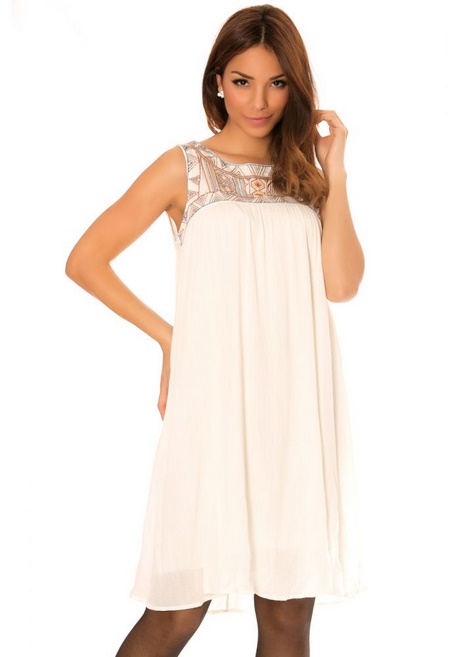 Robe ecru femme